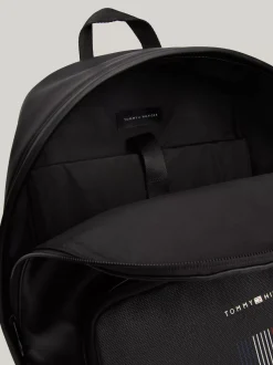Plecaki*Tommy Hilfiger Kopułowy Plecak Z Metalowym Logo BLACK