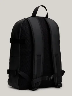 Plecaki*Tommy Hilfiger Kopułowy Plecak Z Parcianym Paskiem Essential BLACK