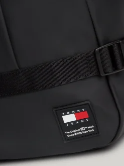 Plecaki*Tommy Hilfiger Kopułowy Plecak Z Parcianym Paskiem Essential BLACK