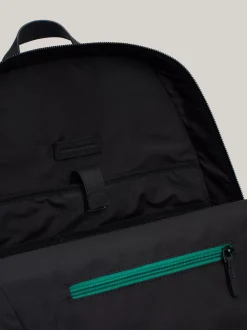 Plecaki*Tommy Hilfiger Kopułowy Skórzany Plecak TH Business BLACK