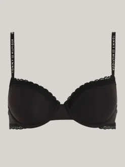 Biustonosze|Bielizna*Tommy Hilfiger Koronkowy Biustonosz Z Miseczkami Half-cup BLACK