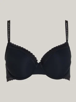 Biustonosze|Bielizna*Tommy Hilfiger Koronkowy Biustonosz Z Miseczkami Half-cup DESERT SKY