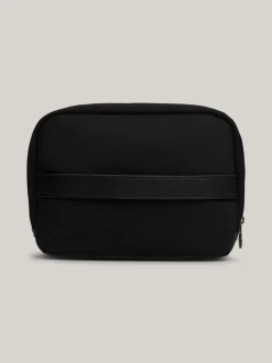 Kosmetyczki*Tommy Hilfiger Kosmetyczka O Mieszanej Fakturze Z Naszywką BLACK