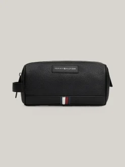 Kosmetyczki*Tommy Hilfiger Kosmetyczka TH Business O Groszkowanej Fakturze BLACK
