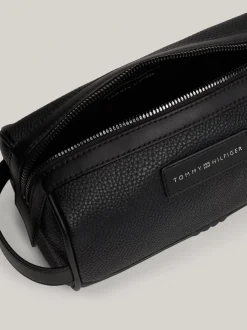 Kosmetyczki*Tommy Hilfiger Kosmetyczka TH Business O Groszkowanej Fakturze BLACK