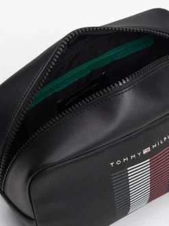 Kosmetyczki*Tommy Hilfiger Kosmetyczka Z Fakturą Piki BLACK