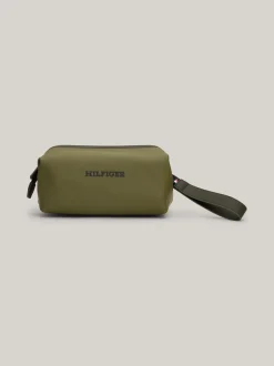 Kosmetyczki*Tommy Hilfiger Kosmetyczka Z Monotypowym Logo Hilfiger UTILITY OLIVE