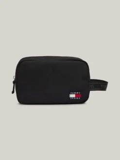 Kosmetyczki*Tommy Hilfiger Kosmetyczka Z Naszywką Essential BLACK