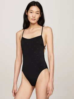 Stroje Kąpielowe*Tommy Hilfiger Kostium Kąpielowy Z Kwadratowym Dekoltem BLACK