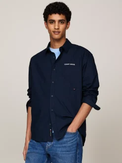 Koszule*Tommy Hilfiger Koszula Classic O Regularnym Kroju Z Logo DARK NIGHT NAVY