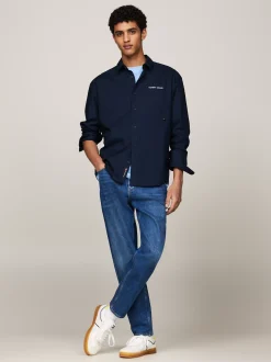 Koszule*Tommy Hilfiger Koszula Classic O Regularnym Kroju Z Logo DARK NIGHT NAVY