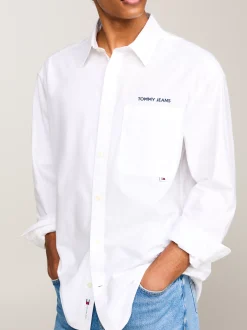 Koszule*Tommy Hilfiger Koszula Classic O Regularnym Kroju Z Logo WHITE