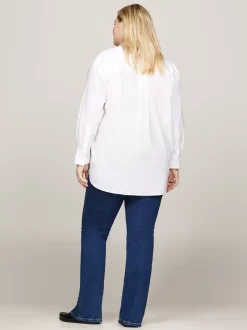 Koszule & Bluzki*Tommy Hilfiger Koszula Curve O Kroju Oversize TH OPTIC WHITE