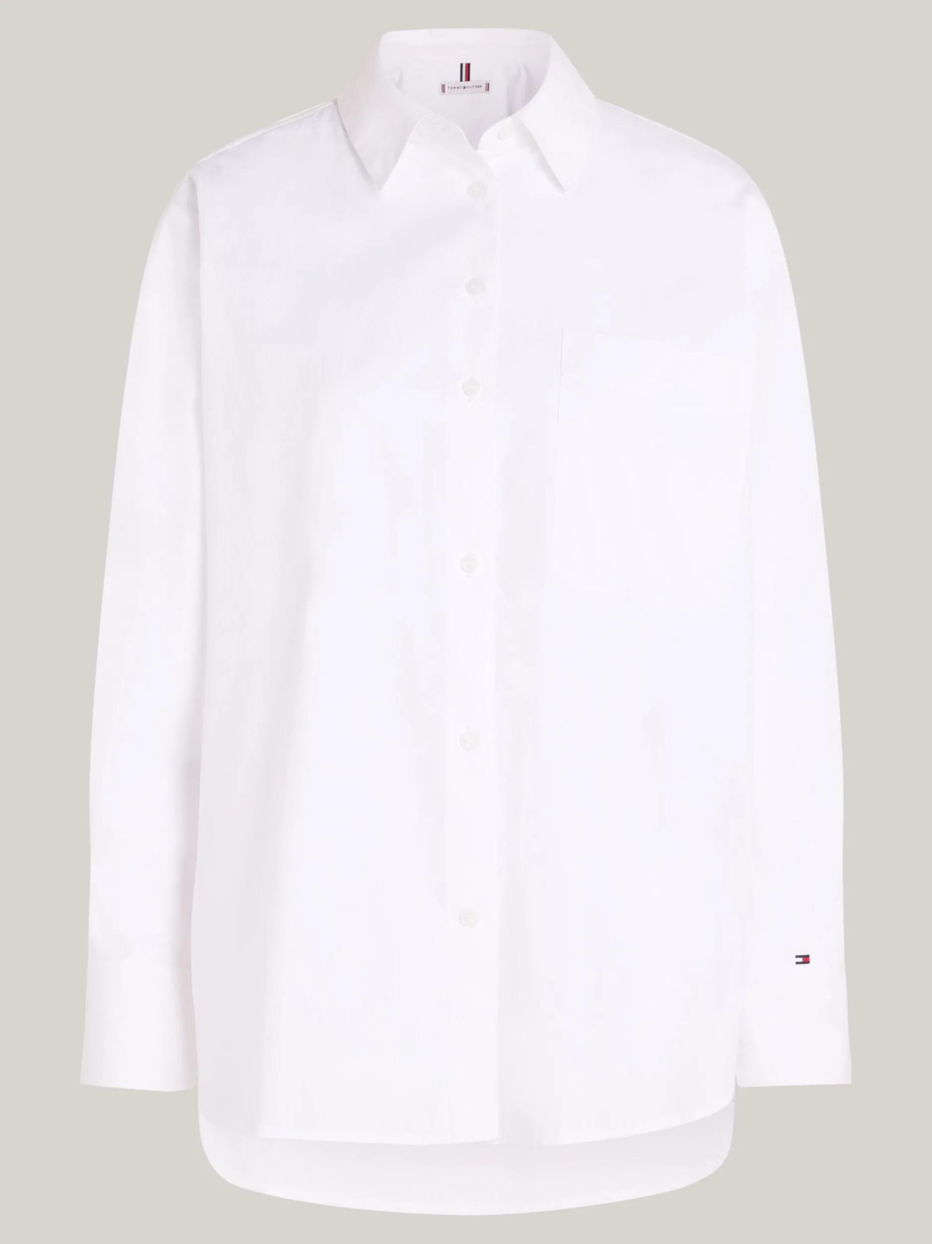 Koszule & Bluzki*Tommy Hilfiger Koszula Curve O Kroju Oversize TH OPTIC WHITE