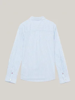 Koszule*Tommy Hilfiger Koszula Essential Flex W Delikatne Prążki COPENHAGEN BLUE / WHITE