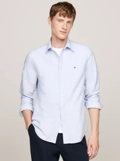 Koszule*Tommy Hilfiger Koszula Heritage Z Bawełny Oxford CLOUDY BLUE