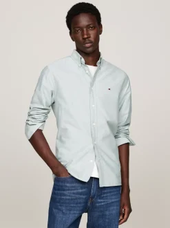 Koszule*Tommy Hilfiger Koszula Heritage Z Bawełny Oxford ORNAMENTAL GREEN