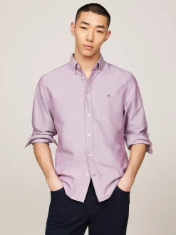 Koszule*Tommy Hilfiger Koszula Heritage Z Bawełny Oxford HERITAGE PLUM