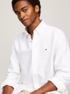 Koszule*Tommy Hilfiger Koszula Heritage Z Bawełny Oxford OPTIC WHITE