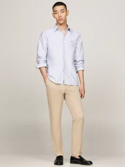Koszule*Tommy Hilfiger Koszula Heritage Z Bawełny Oxford W Paski ROYAL BLUE / WHITE