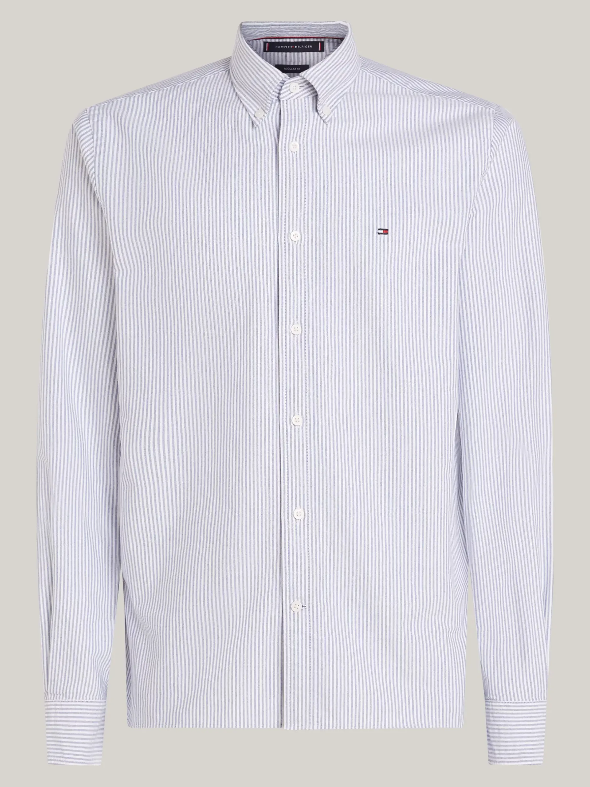 Koszule*Tommy Hilfiger Koszula Heritage Z Bawełny Oxford W Paski ROYAL BLUE / WHITE