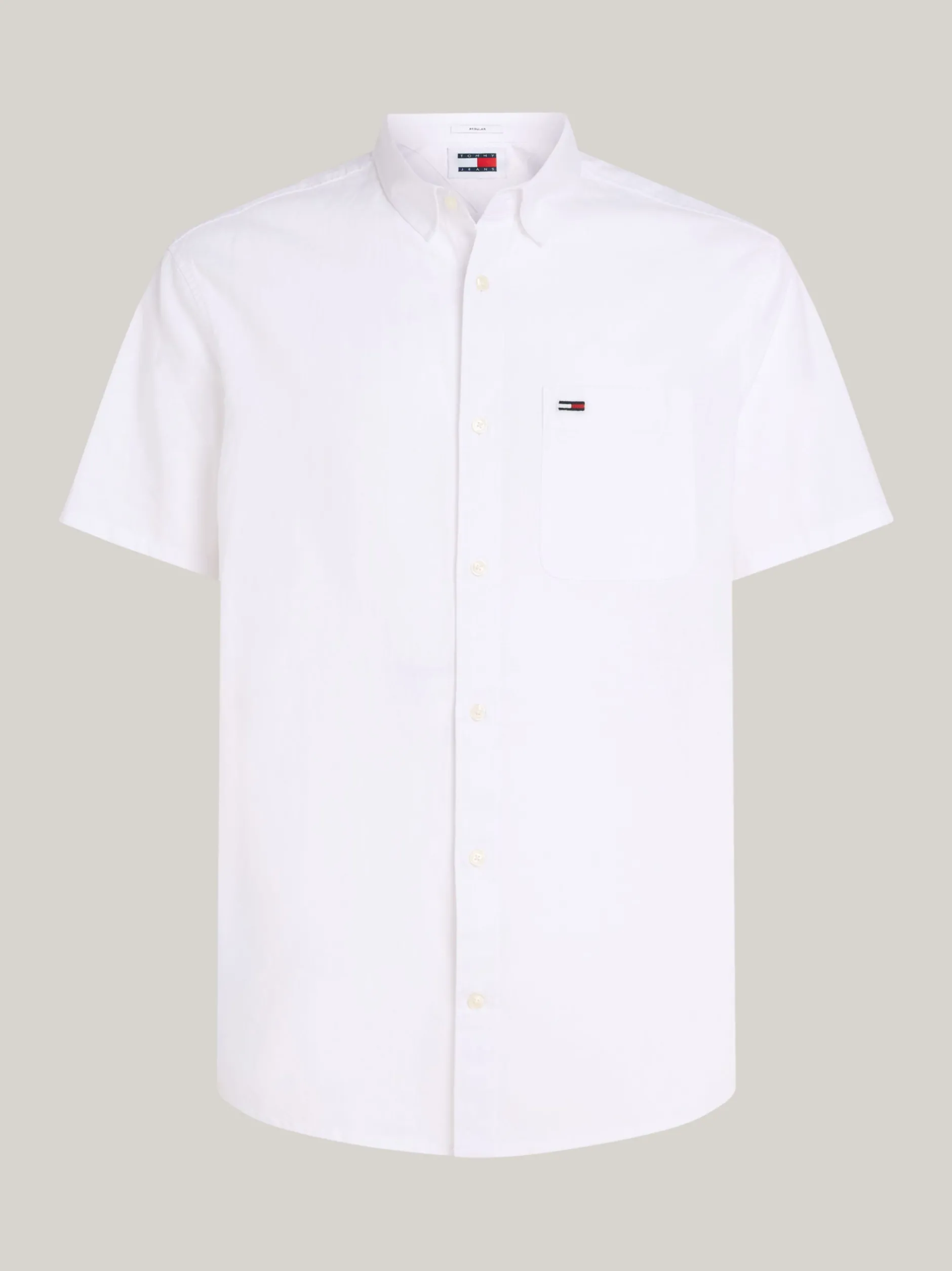 Koszule*Tommy Hilfiger Koszula O Regularnym Kroju Z Krótkim Rękawem WHITE