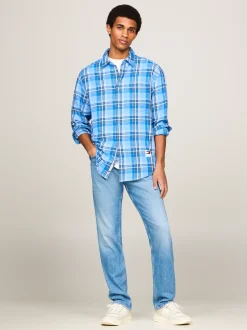 Koszule*Tommy Hilfiger Koszula O Regularnym Kroju We Wzór W Kratę WESTSIDE BLUE CHECK