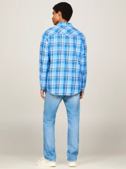 Koszule*Tommy Hilfiger Koszula O Regularnym Kroju We Wzór W Kratę WESTSIDE BLUE CHECK