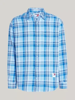 Koszule*Tommy Hilfiger Koszula O Regularnym Kroju We Wzór W Kratę WESTSIDE BLUE CHECK