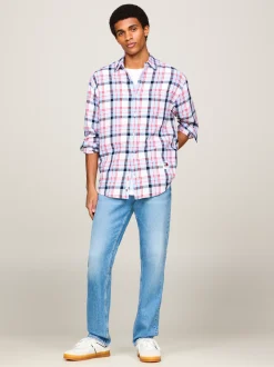 Koszule*Tommy Hilfiger Koszula O Regularnym Kroju We Wzór W Kratę WHITE CHECK