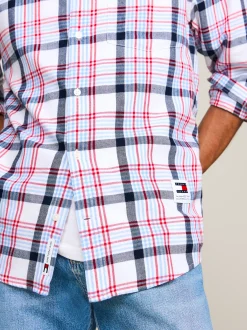 Koszule*Tommy Hilfiger Koszula O Regularnym Kroju We Wzór W Kratę WHITE CHECK