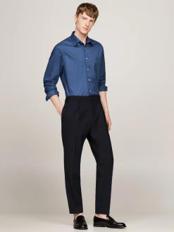 Koszule*Tommy Hilfiger Koszula O Regularnym Kroju Z Popeliny TH Flex AEGEAN SEA