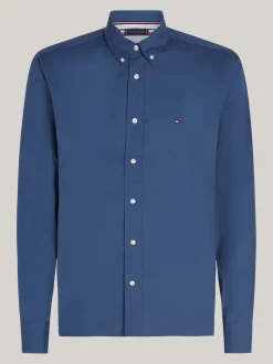 Koszule*Tommy Hilfiger Koszula O Regularnym Kroju Z Popeliny TH Flex AEGEAN SEA
