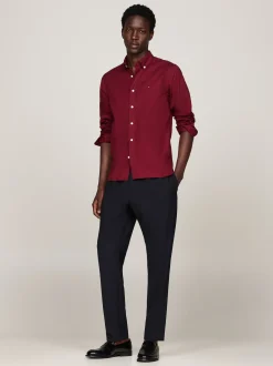 Koszule*Tommy Hilfiger Koszula O Regularnym Kroju Z Popeliny TH Flex DEEP ROUGE