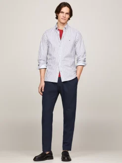 Koszule*Tommy Hilfiger Koszula O Regularnym Kroju Z Popeliny AEGEAN SEA / OPTIC WHITE