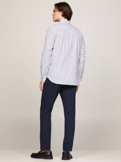 Koszule*Tommy Hilfiger Koszula O Regularnym Kroju Z Popeliny AEGEAN SEA / OPTIC WHITE