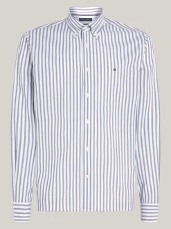 Koszule*Tommy Hilfiger Koszula O Regularnym Kroju Z Popeliny AEGEAN SEA / OPTIC WHITE