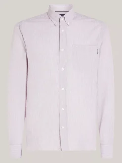 Koszule*Tommy Hilfiger Koszula O Regularnym Kroju W Prążki DARK MAGMA / MULTI