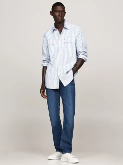 Koszule*Tommy Hilfiger Koszula O Regularnym Kroju BLUE/WHITE