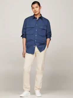 Koszule*Tommy Hilfiger Koszula O Regularnym Kroju Z Diagonalu AEGEAN SEA