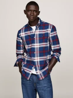 Koszule*Tommy Hilfiger Koszula O Regularnym Kroju W Kartę Tommy DEEP INDIGO / ROUGE CHECK
