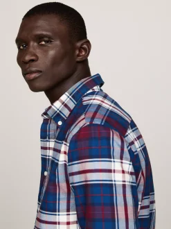 Koszule*Tommy Hilfiger Koszula O Regularnym Kroju W Kartę Tommy DEEP INDIGO / ROUGE CHECK