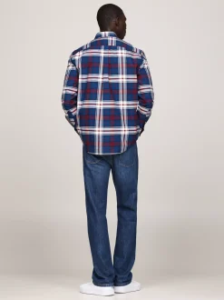 Koszule*Tommy Hilfiger Koszula O Regularnym Kroju W Kartę Tommy DEEP INDIGO / ROUGE CHECK