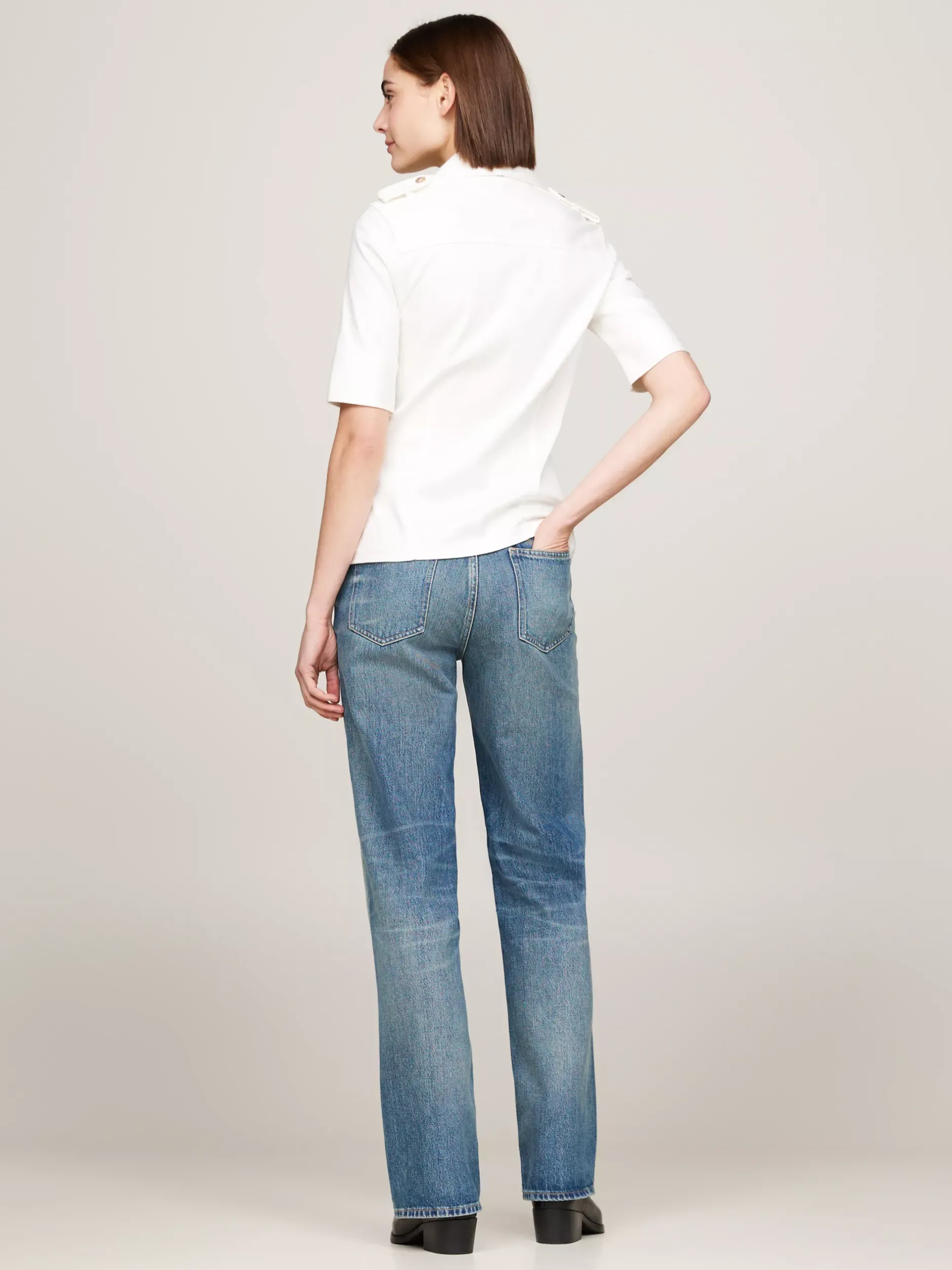 Koszule & Bluzki*Tommy Hilfiger Koszula O Regularnym Kroju ANCIENT WHITE