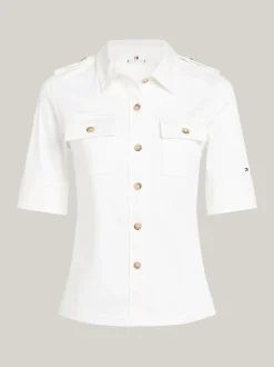 Koszule & Bluzki*Tommy Hilfiger Koszula O Regularnym Kroju ANCIENT WHITE