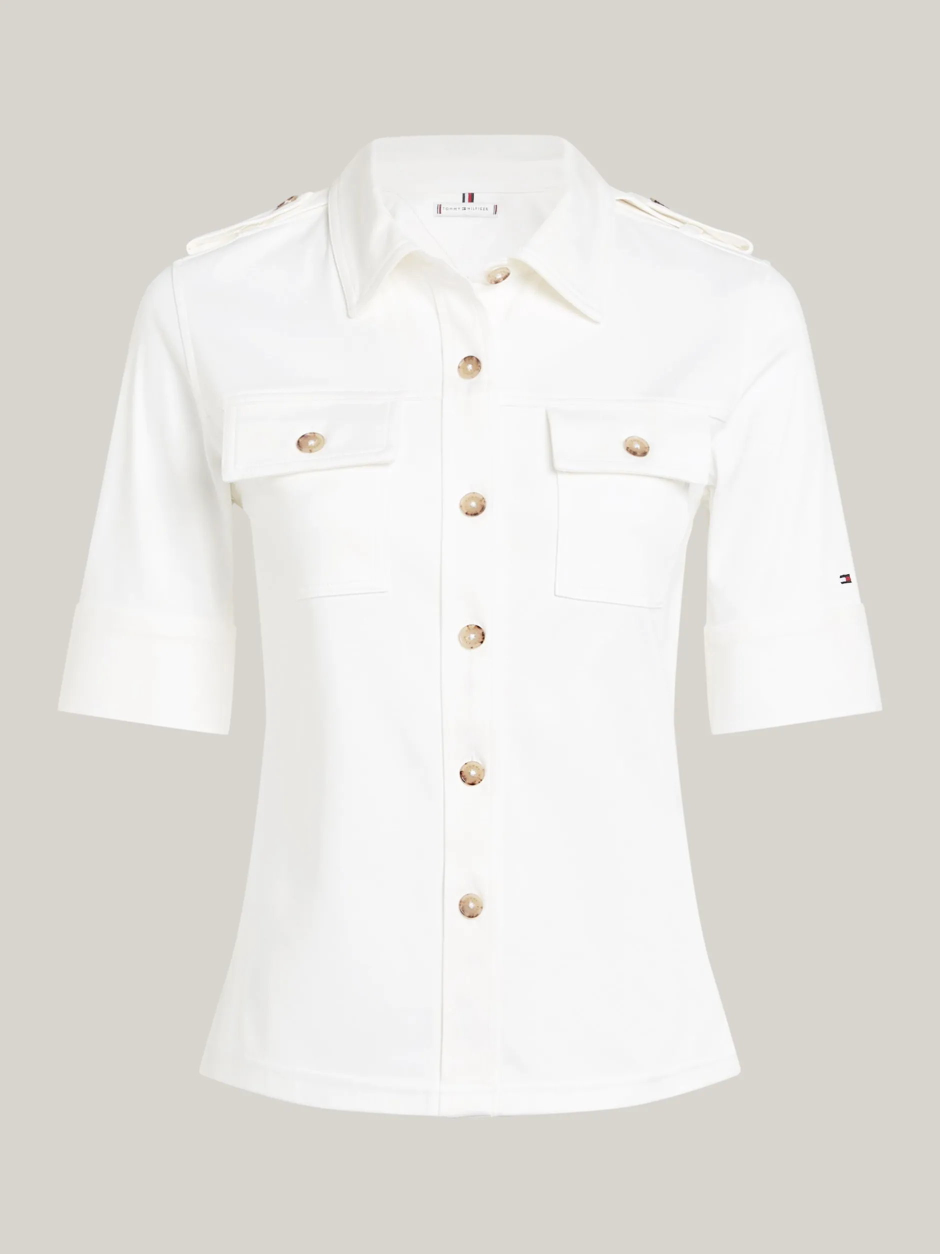 Koszule & Bluzki*Tommy Hilfiger Koszula O Regularnym Kroju ANCIENT WHITE