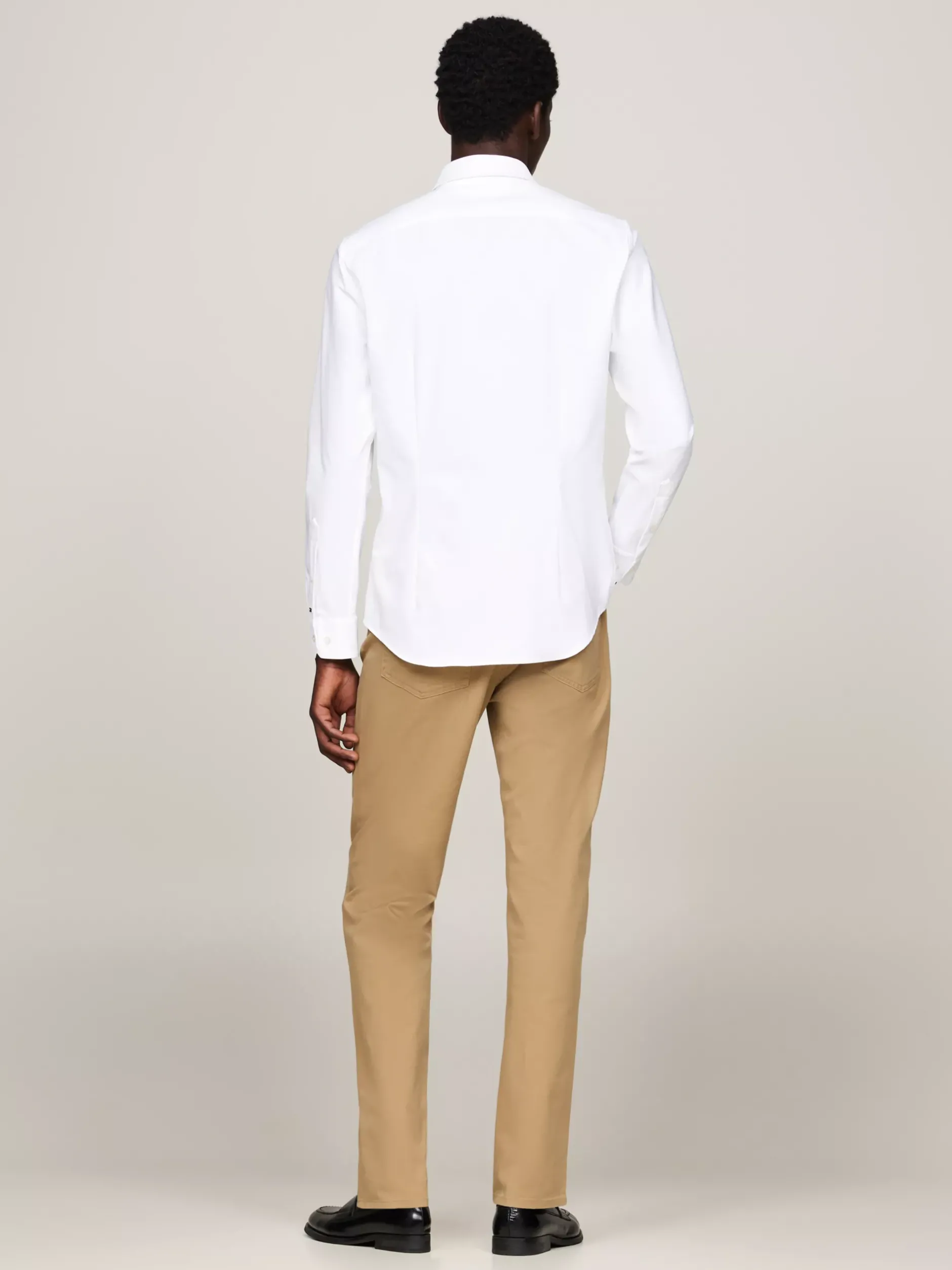 Koszule*Tommy Hilfiger Koszula O Wąskim Kroju Smart Casual Z Tkaniny OPTIC WHITE