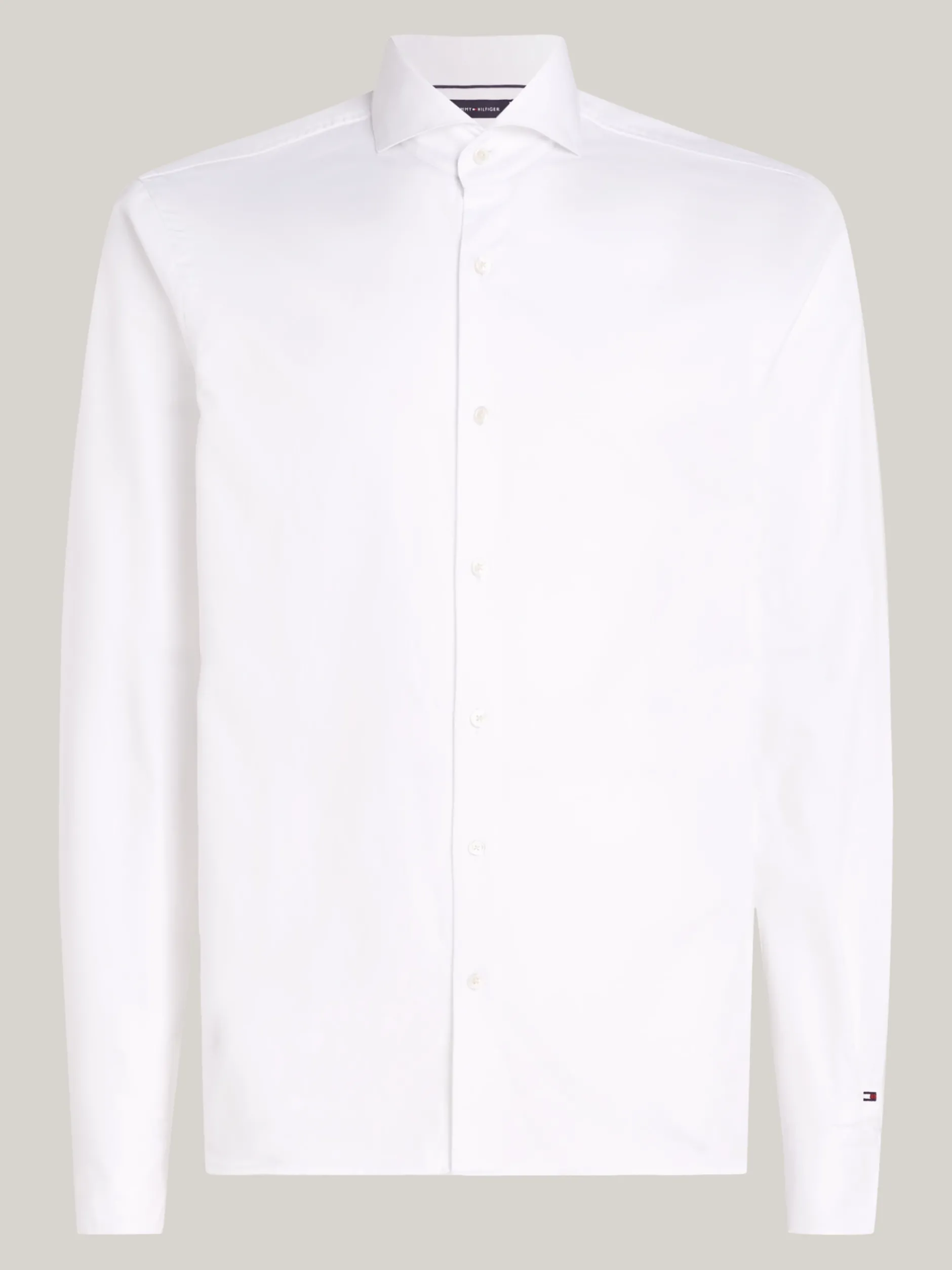 Koszule*Tommy Hilfiger Koszula O Wąskim Kroju Smart Casual Z Diagonalu OPTIC WHITE