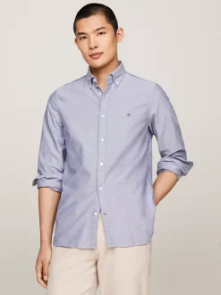 Koszule*Tommy Hilfiger Koszula O Wąskim Kroju Z Bawełny Dobby DARK NAVY
