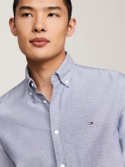 Koszule*Tommy Hilfiger Koszula O Wąskim Kroju Z Bawełny Dobby DARK NAVY